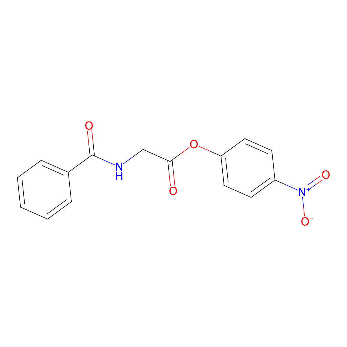 4-nitrophenyl N-benzoylglycinate molecular structure, CAS 3101-11-9