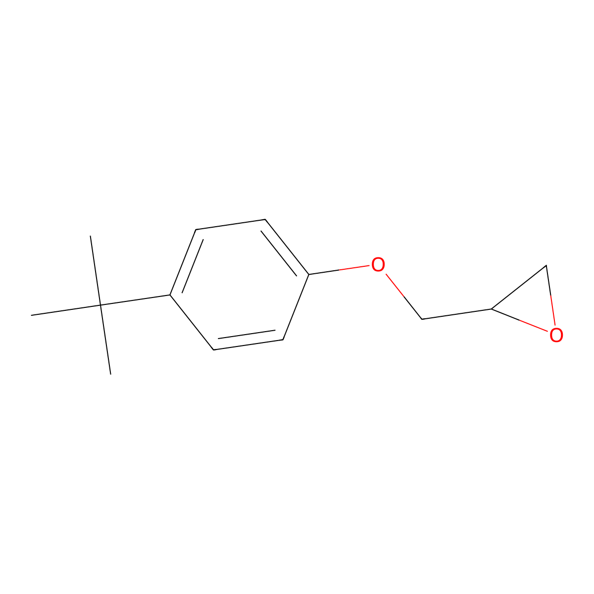 p-tert-Butylphenyl glycidyl ether molecular structure, CAS 3101-60-8