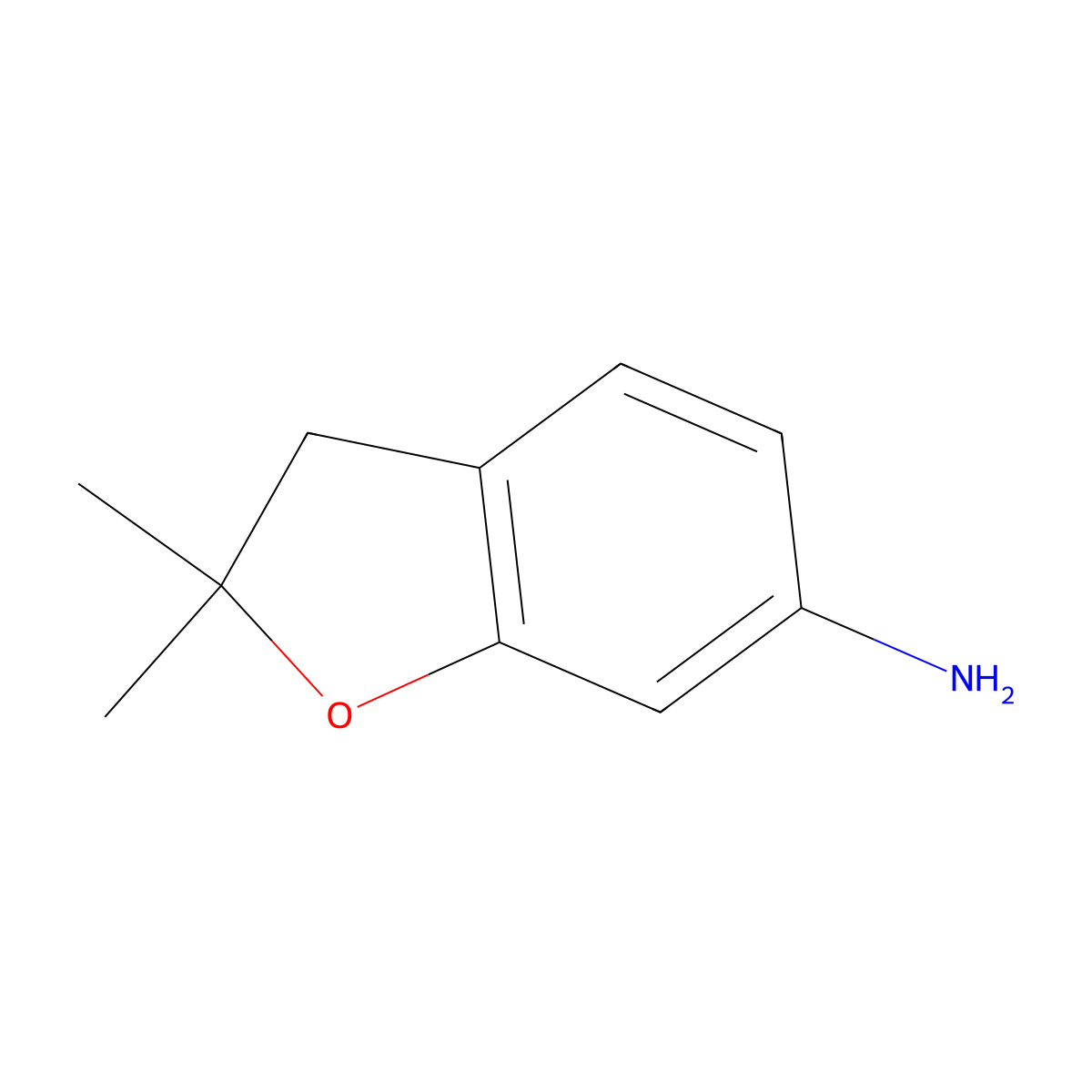 6-Benzofuranamine, 2,3-dihydro-2,2-dimethyl- molecular structure, CAS 31010-95-4