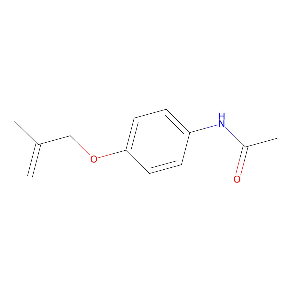 N-[4-(2-methylprop-2-enoxy)phenyl]acetamide molecular structure, CAS 31011-01-5