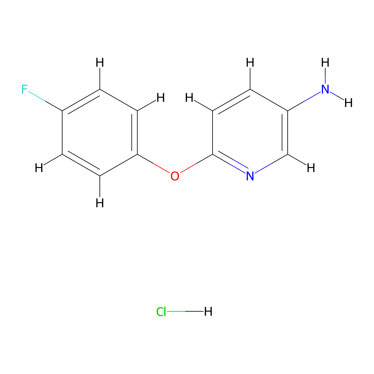6-(4-Fluorophenoxy)pyridin-3-amine hydrochloride molecular structure, CAS 31011-28-6