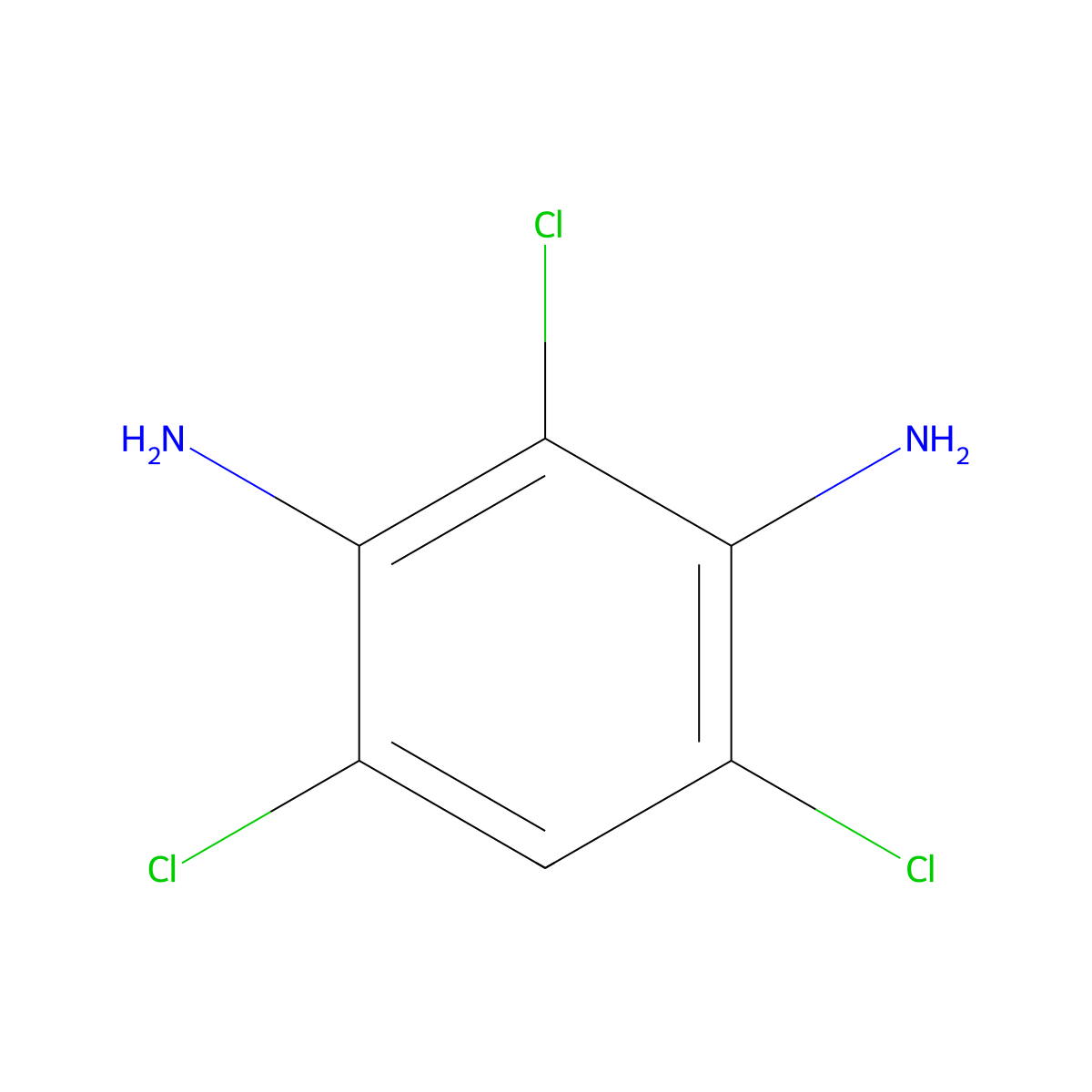 2,4,6-Trichlorobenzene-1,3-diamine molecular structure, CAS 3102-85-0