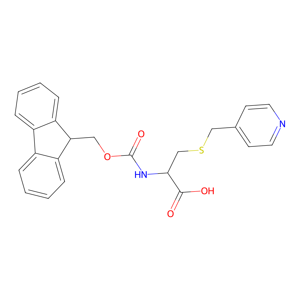 N-(((9H-Fluoren-9-YL)methoxy)carbonyl)-S-(pyridin-4-ylmethyl)-L-cysteine molecular structure, CAS 3102214-95-6