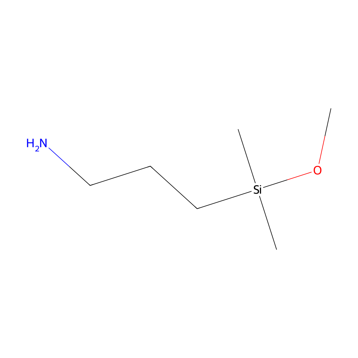 (3-Aminopropyl)dimethylmethoxysilane molecular structure, CAS 31024-26-7