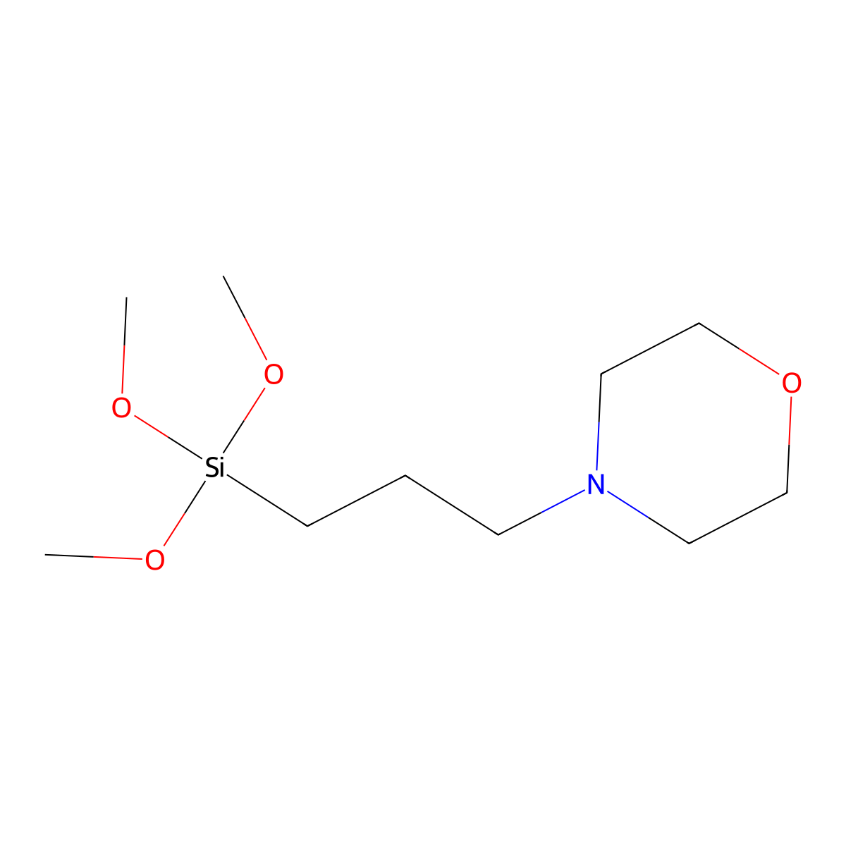 Morpholine, 4-[3-(trimethoxysilyl)propyl]- molecular structure, CAS 31024-54-1