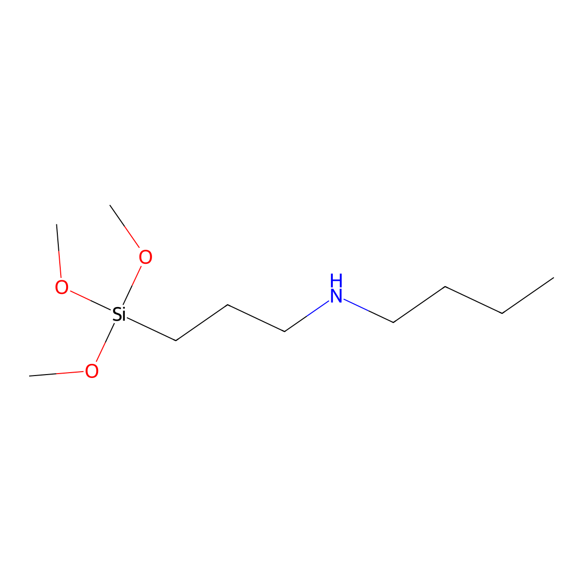 1-Butanamine, N-(3-(trimethoxysilyl)propyl)- molecular structure, CAS 31024-56-3