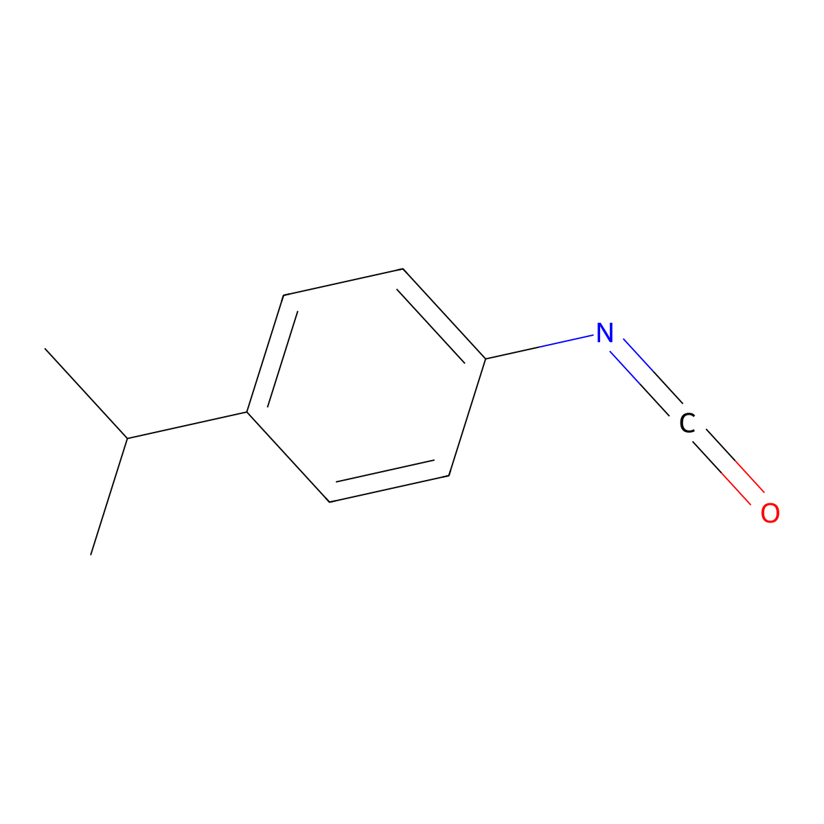 p-Isopropylphenyl isocyanate molecular structure, CAS 31027-31-3