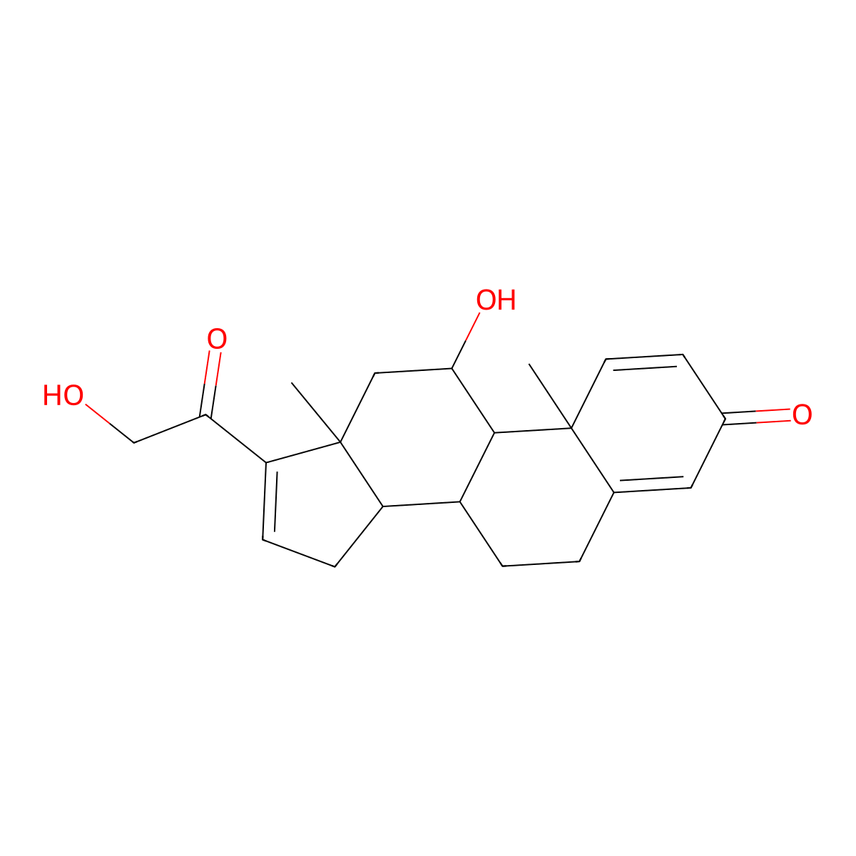Deoxyprednisolone-16-ene molecular structure, CAS 3103-17-1