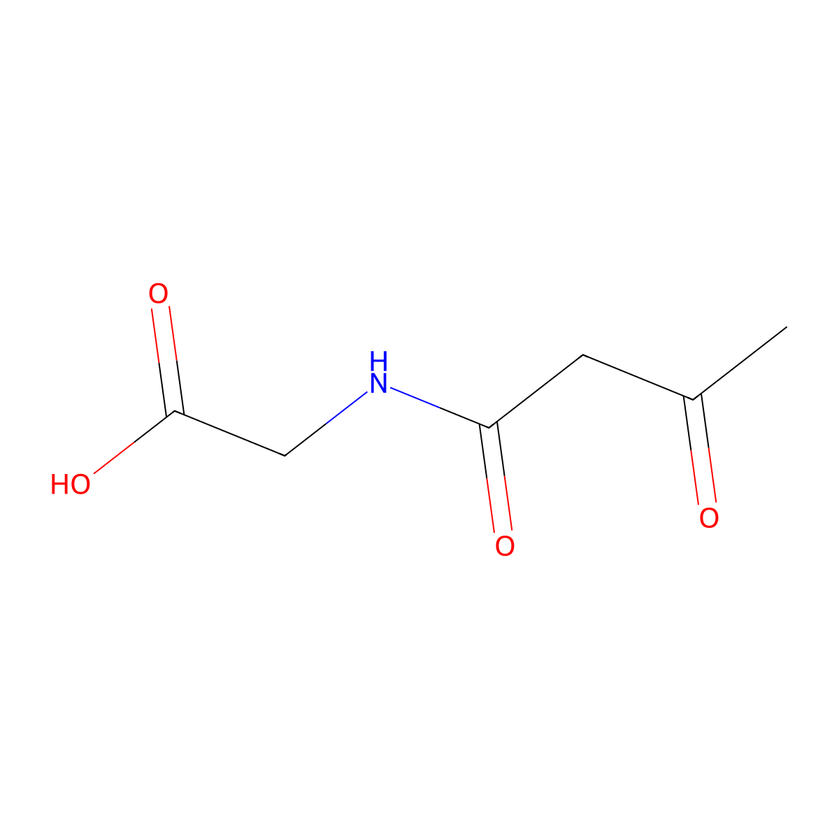 Glycine, N-(1,3-dioxobutyl)- molecular structure, CAS 3103-38-6