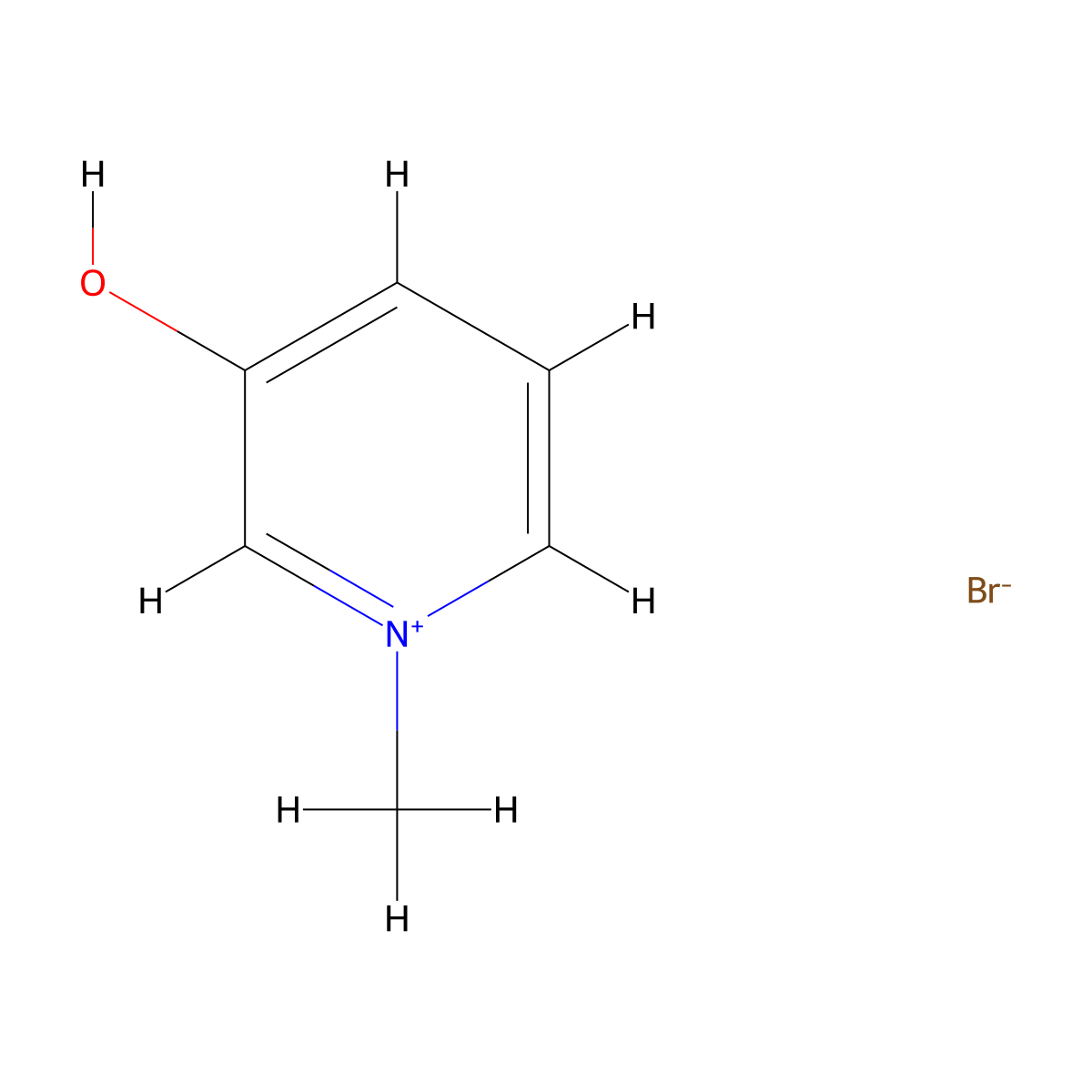 3-Hydroxy-1-methylpyridinium bromide molecular structure, CAS 31034-86-3