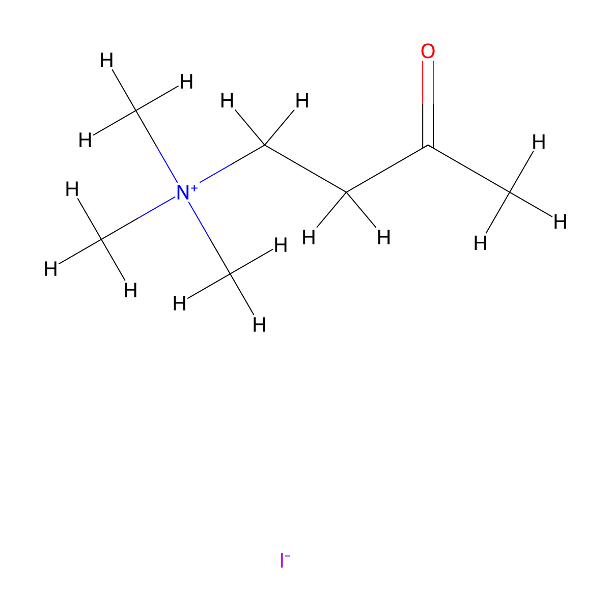 N,N,N-Trimethyl-3-oxobutan-1-aminium iodide molecular structure, CAS 31034-98-7