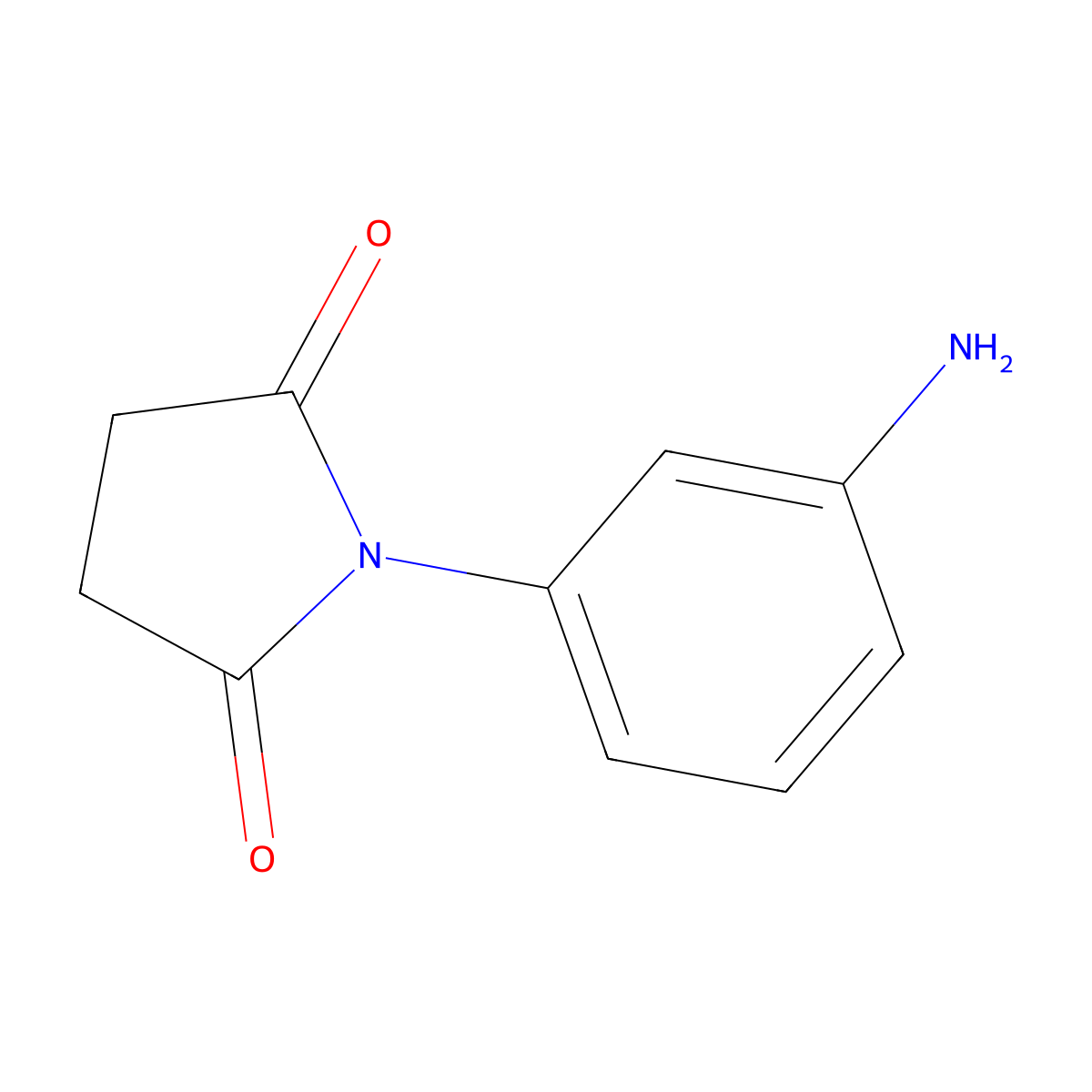1-(3-Aminophenyl)-2,5-pyrrolidinedione molecular structure, CAS 31036-67-6