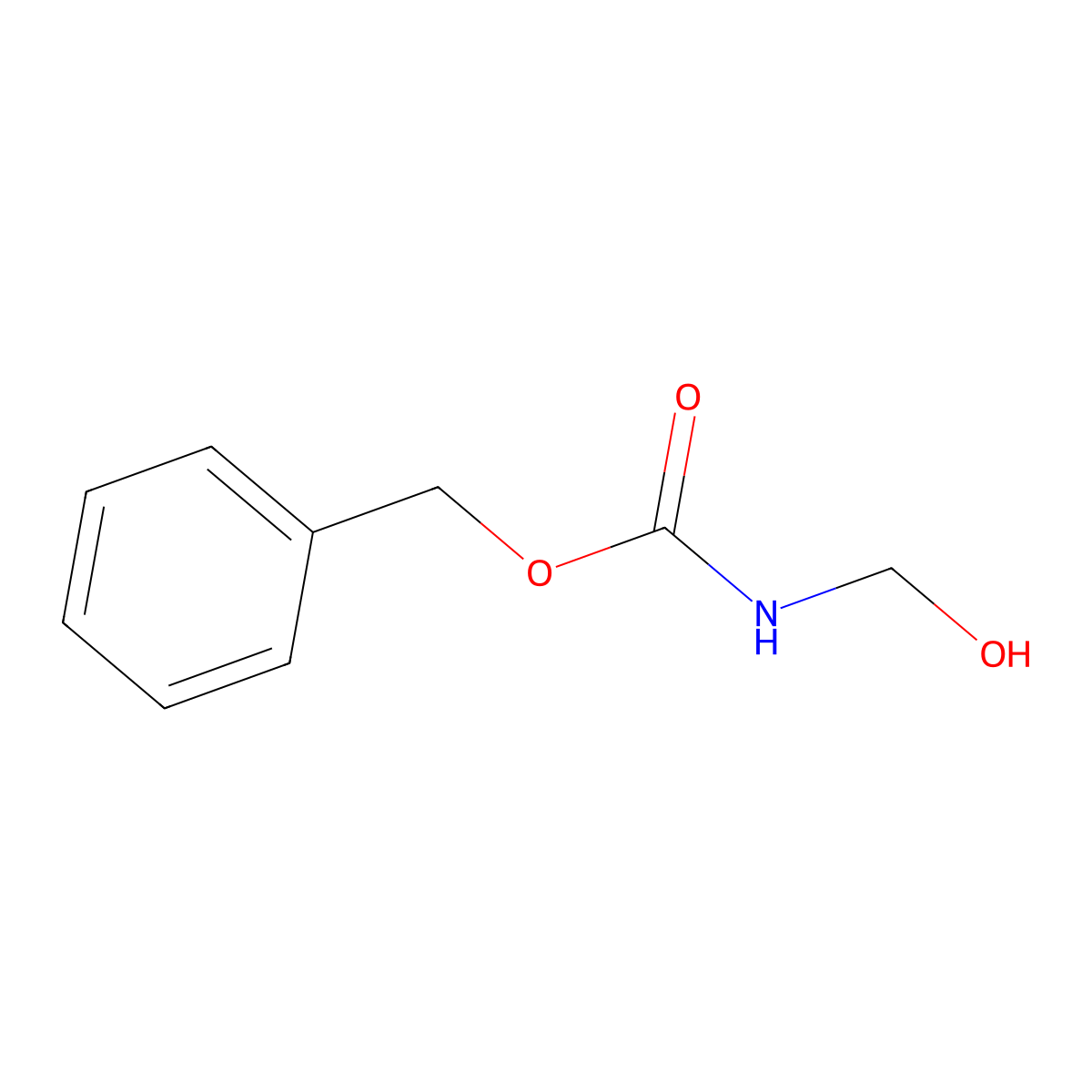 Benzyl N-(hydroxymethyl)carbamate molecular structure, CAS 31037-42-0