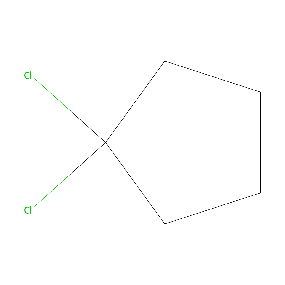 1,1-Dichlorocyclopentane molecular structure, CAS 31038-06-9