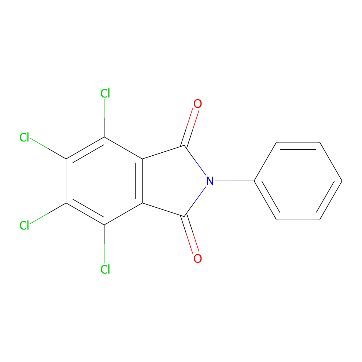 N-Phenyltetrachlorophthalimide molecular structure, CAS 31039-74-4