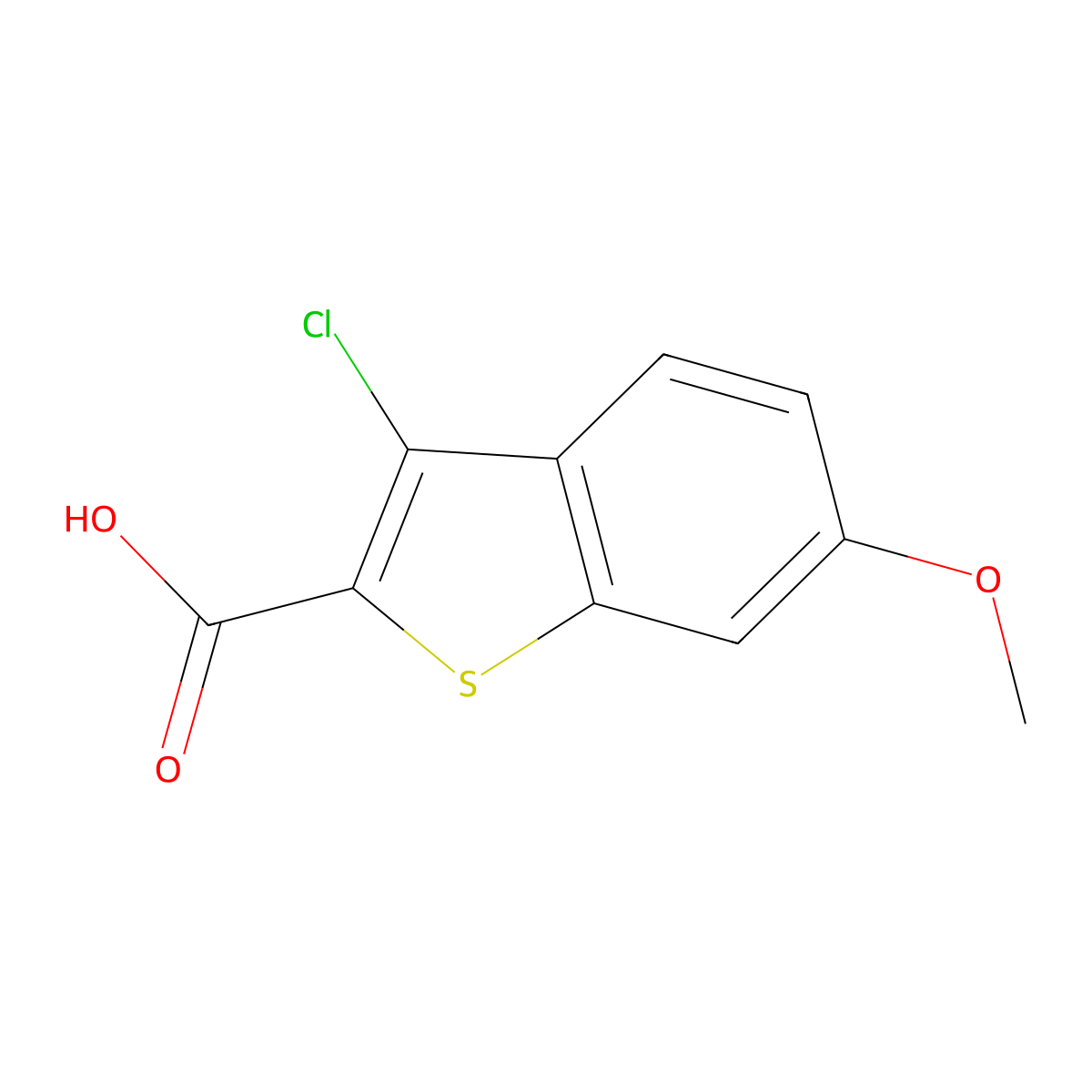 3-Chloro-6-methoxy-1-benzothiophene-2-carboxylic acid molecular structure, CAS 310390-60-4