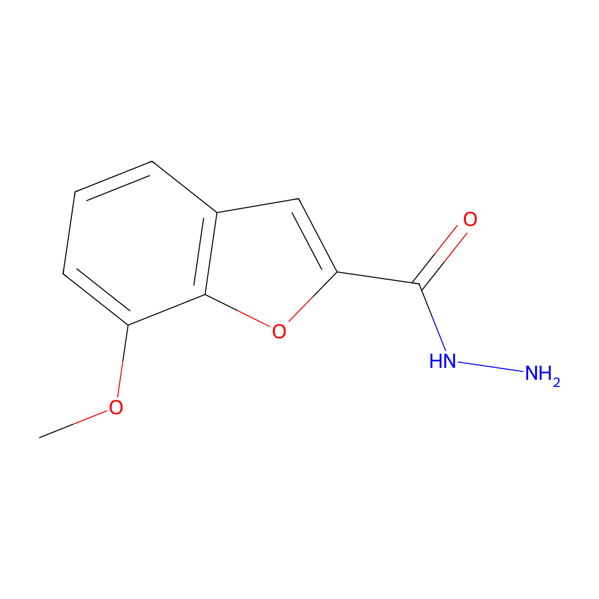 7-Methoxy-1-benzofuran-2-carbohydrazide molecular structure, CAS 310391-00-5