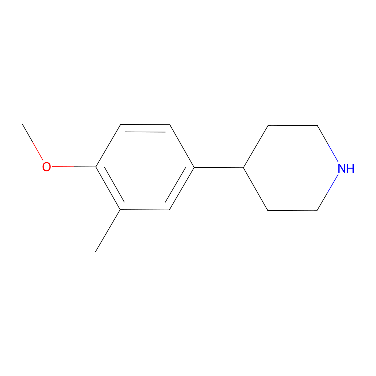 4-(4-Methoxy-3-methylphenyl)piperidine molecular structure, CAS 310395-10-9