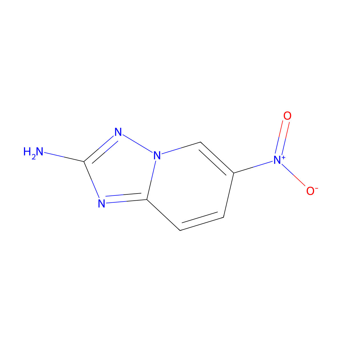 6-Nitro-[1,2,4]triazolo[1,5-a]pyridin-2-amine molecular structure, CAS 31040-15-0