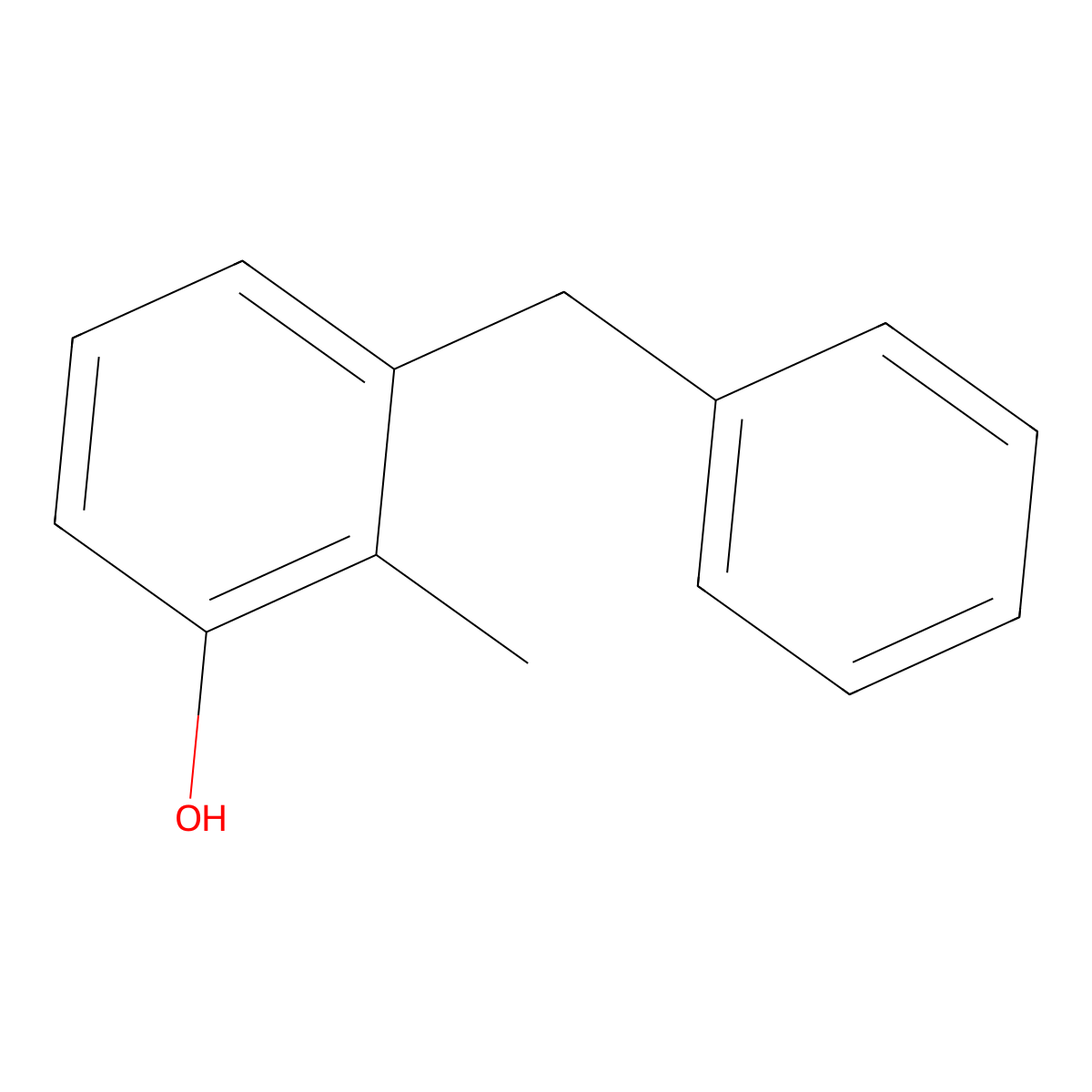 3-Benzyl-2-methylphenol molecular structure, CAS 31040-76-3