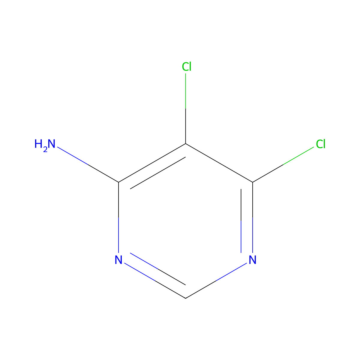 5,6-Dichloro-pyrimidin-4-ylamine molecular structure, CAS 310400-38-5