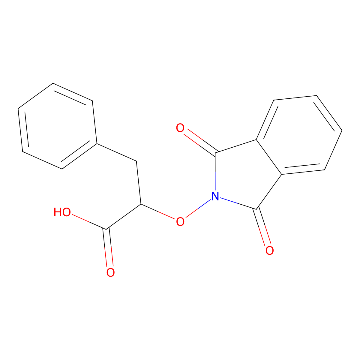 (R)-2-(1,3-Dioxoisoindolin-2-yloxy)-3-phenylpropanoic acid molecular structure, CAS 310404-47-8