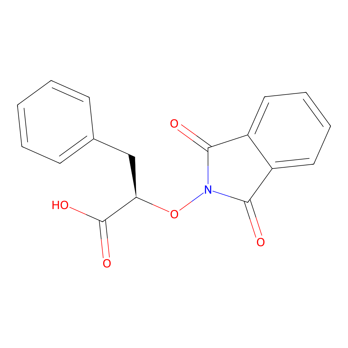 (R)-2-(1,3-Dioxoisoindolin-2-yloxy)-3-phenylpropanoic acid molecular structure, CAS 310404-47-8