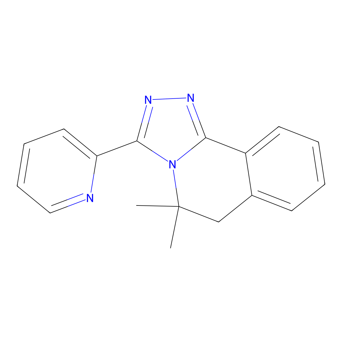5,5-Dimethyl-3-(2-pyridinyl)-5,6-dihydro[1,2,4]triazolo[3,4-a]isoquinoline molecular structure, CAS 310407-85-3