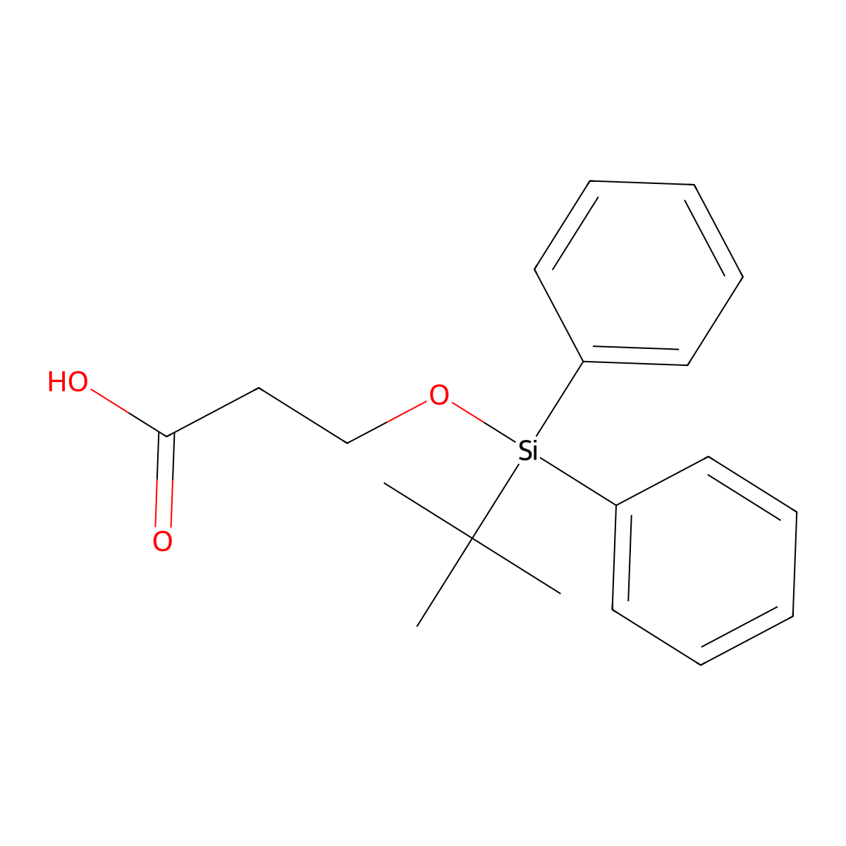 3-((Tert-butyldiphenylsilyl)oxy)propanoic acid molecular structure, CAS 310409-17-7