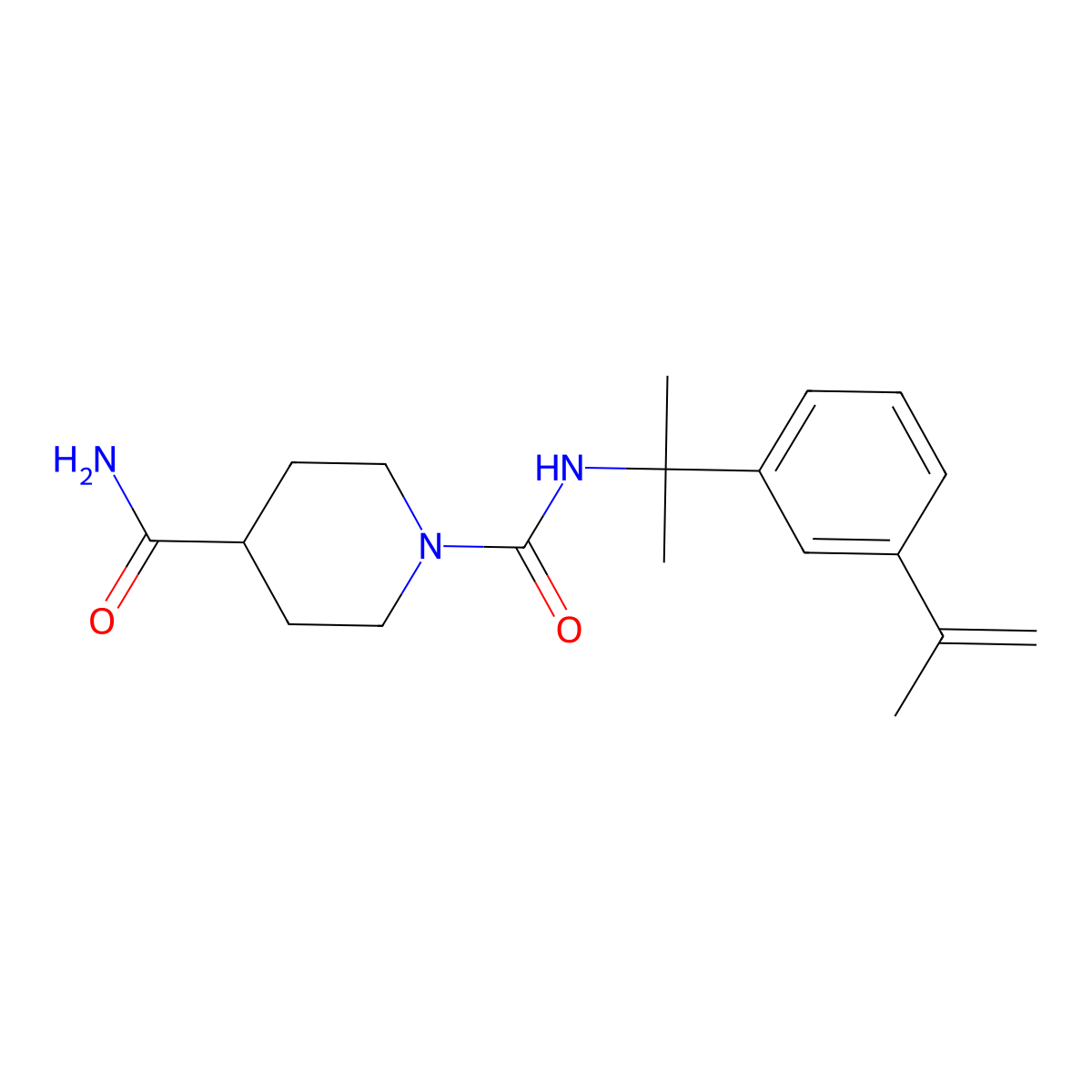1-N-[2-(3-prop-1-en-2-ylphenyl)propan-2-yl]piperidine-1,4-dicarboxamide molecular structure, CAS 310414-46-1