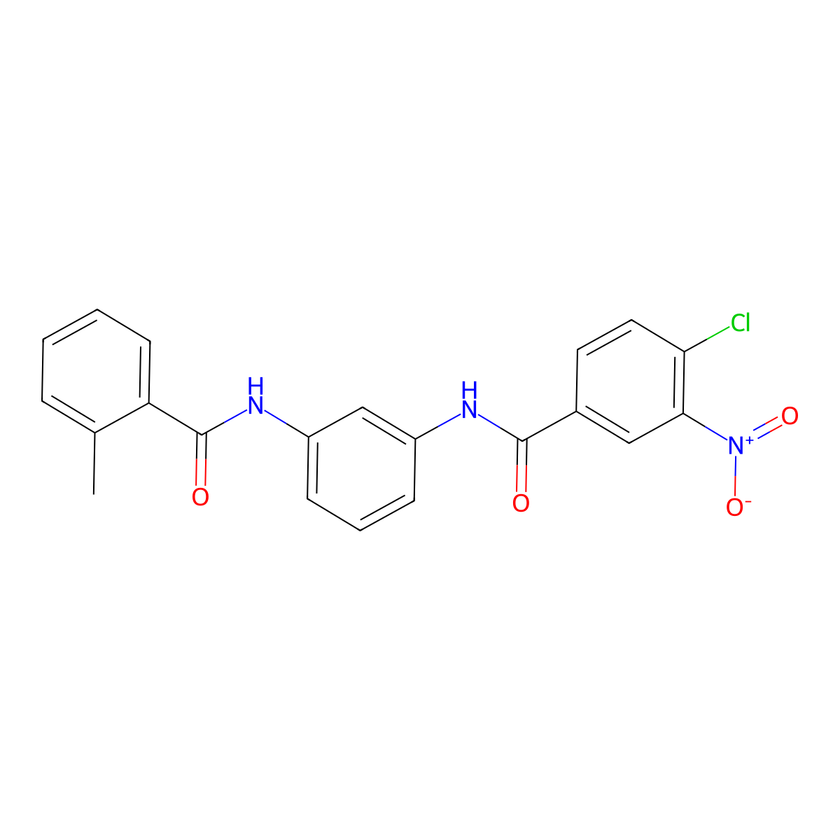 4-chloro-N-[3-[(2-methylbenzoyl)amino]phenyl]-3-nitrobenzamide molecular structure, CAS 310415-04-4