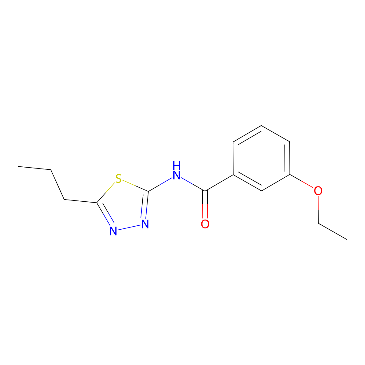 3-ethoxy-N-(5-propyl-1,3,4-thiadiazol-2-yl)benzamide molecular structure, CAS 310416-34-3