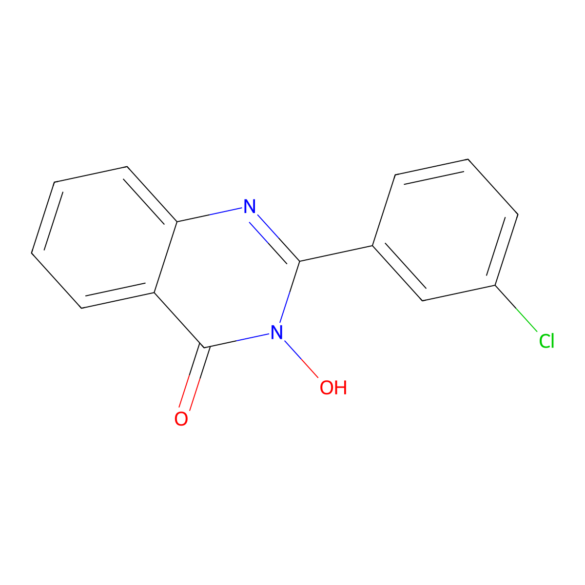 2-(3-Chlorophenyl)-3-hydroxyquinazolin-4-one molecular structure, CAS 310418-00-9