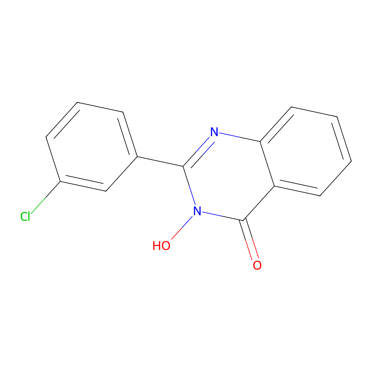 2-(3-Chlorophenyl)-3-hydroxyquinazolin-4-one molecular structure, CAS 310418-00-9