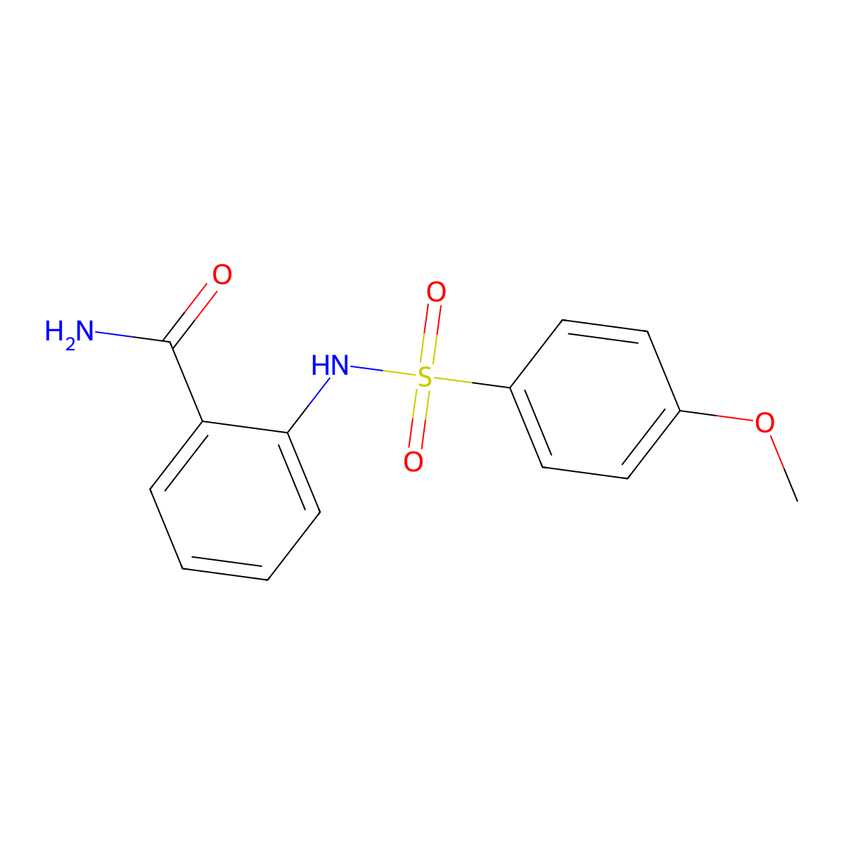 2-{[(4-Methoxyphenyl)sulfonyl]amino}benzamide molecular structure, CAS 310418-26-9