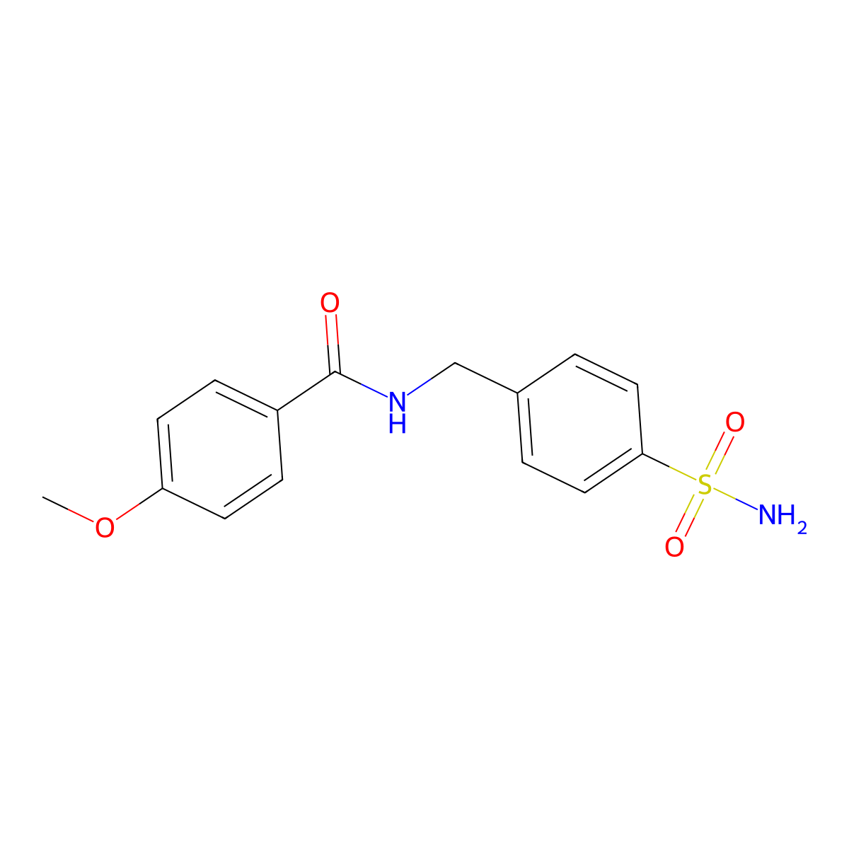 4-methoxy-N-[(4-sulfamoylphenyl)methyl]benzamide molecular structure, CAS 310418-29-2