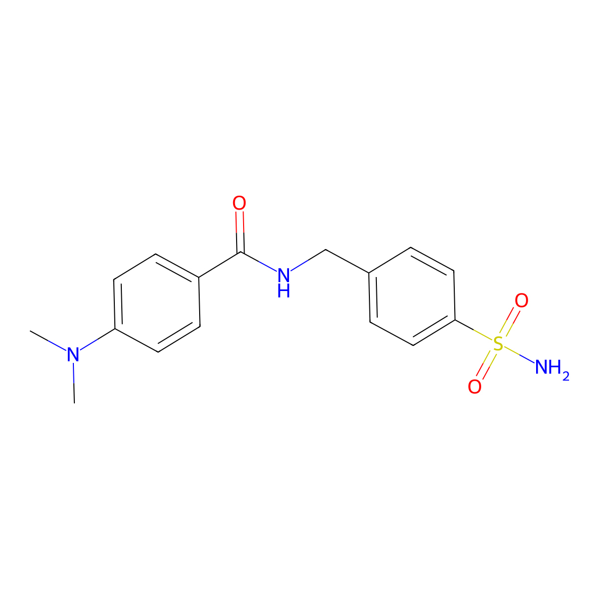 4-(dimethylamino)-N-[(4-sulfamoylphenyl)methyl]benzamide molecular structure, CAS 310418-30-5