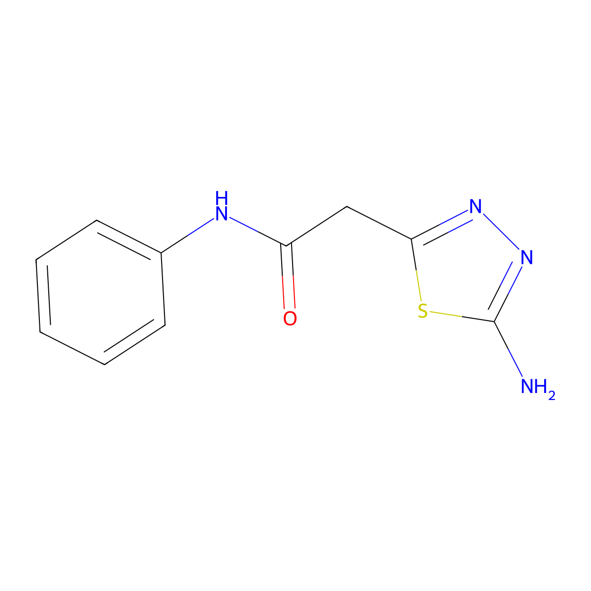 2-(5-amino-1,3,4-thiadiazol-2-yl)-N-phenylacetamide molecular structure, CAS 310420-47-4