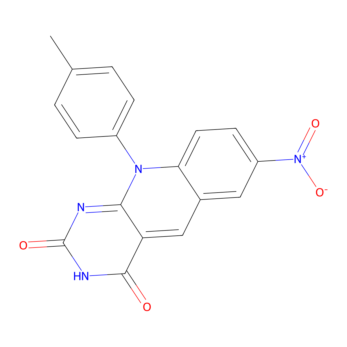 10-(4-Methylphenyl)-7-nitropyrimido[4,5-b]quinoline-2,4-dione molecular structure, CAS 310421-56-8