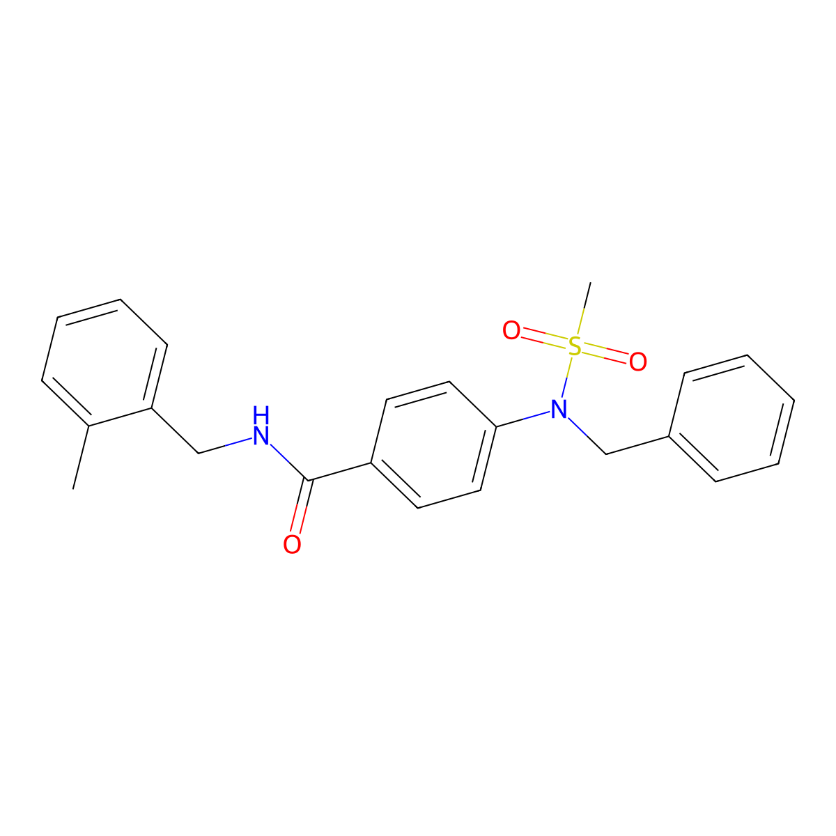 4-[benzyl(methylsulfonyl)amino]-N-[(2-methylphenyl)methyl]benzamide molecular structure, CAS 310422-63-0