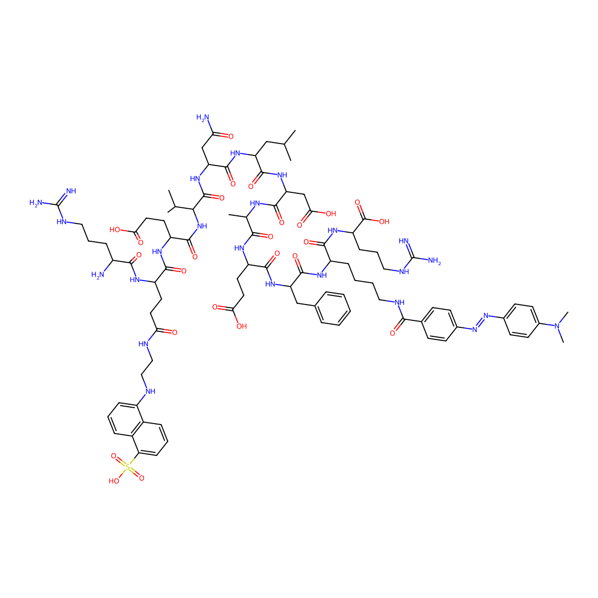 Arg-Glu(EDANS)-(Asn670,Leu671)-Amyloid b/A4 Protein Precursor770 (668-675)-Lys(DABCYL)-Arg molecular structure, CAS 310427-94-2