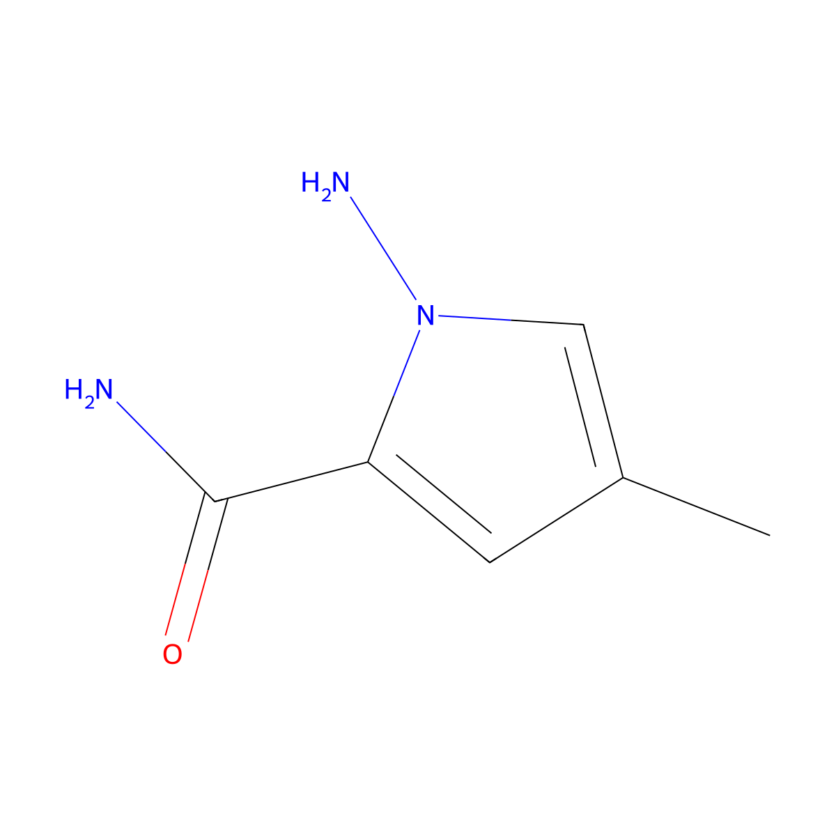 1-Amino-4-methyl-1H-pyrrole-2-carboxamide molecular structure, CAS 310430-79-6