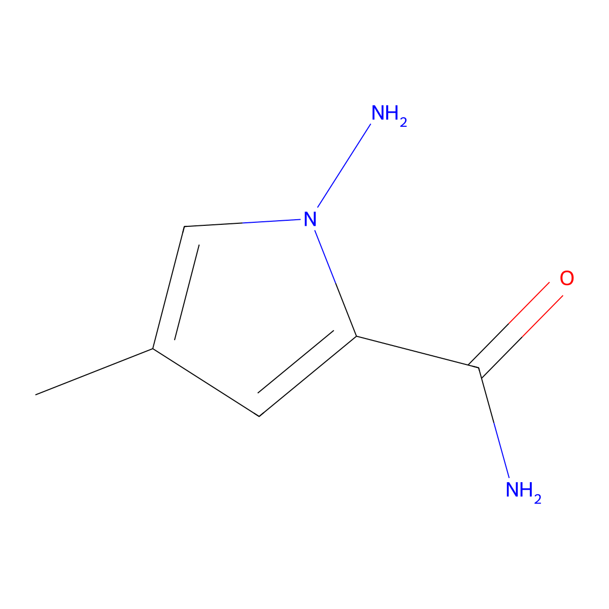 1-Amino-4-methyl-1H-pyrrole-2-carboxamide molecular structure, CAS 310430-79-6