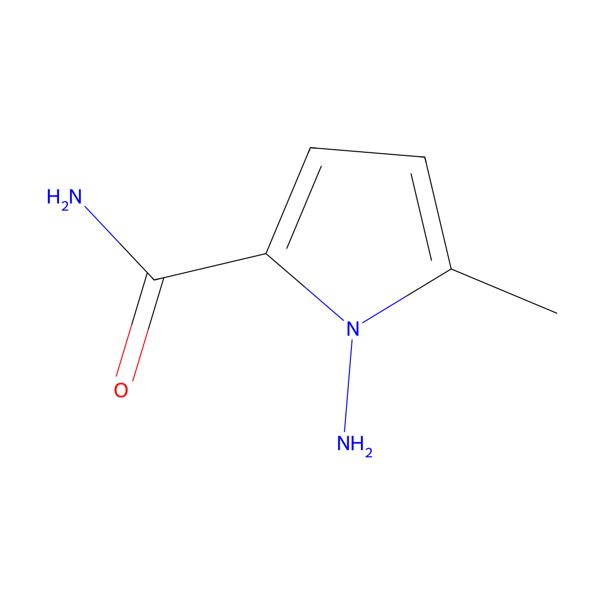 1-Amino-5-methyl-1H-pyrrole-2-carboxamide molecular structure, CAS 310430-93-4
