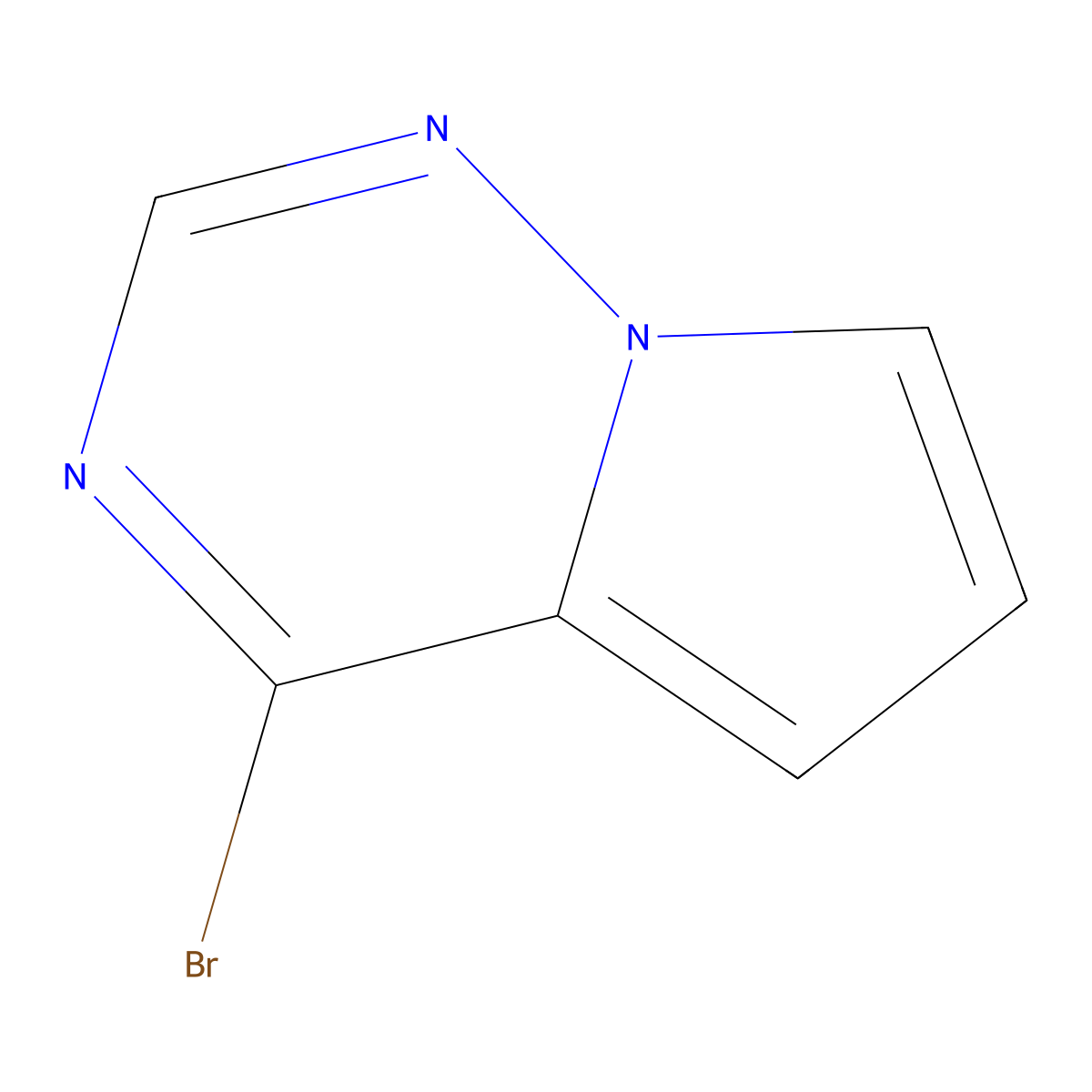 4-Bromopyrrolo[2,1-f][1,2,4]triazine molecular structure, CAS 310436-61-4