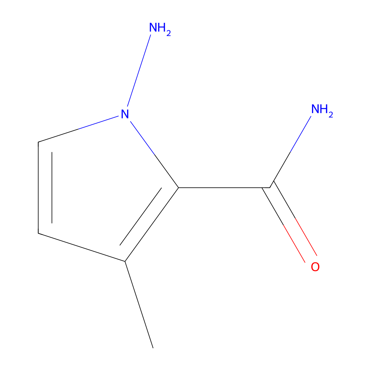 1-Amino-3-methyl-1H-pyrrole-2-carboxamide molecular structure, CAS 310436-79-4