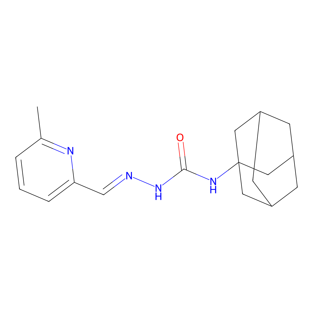 N~1~-(1-adamantyl)-2-[(E)-1-(6-methyl-2-pyridyl)methylidene]-1-hydrazinecarboxamide molecular structure, CAS 310438-29-0