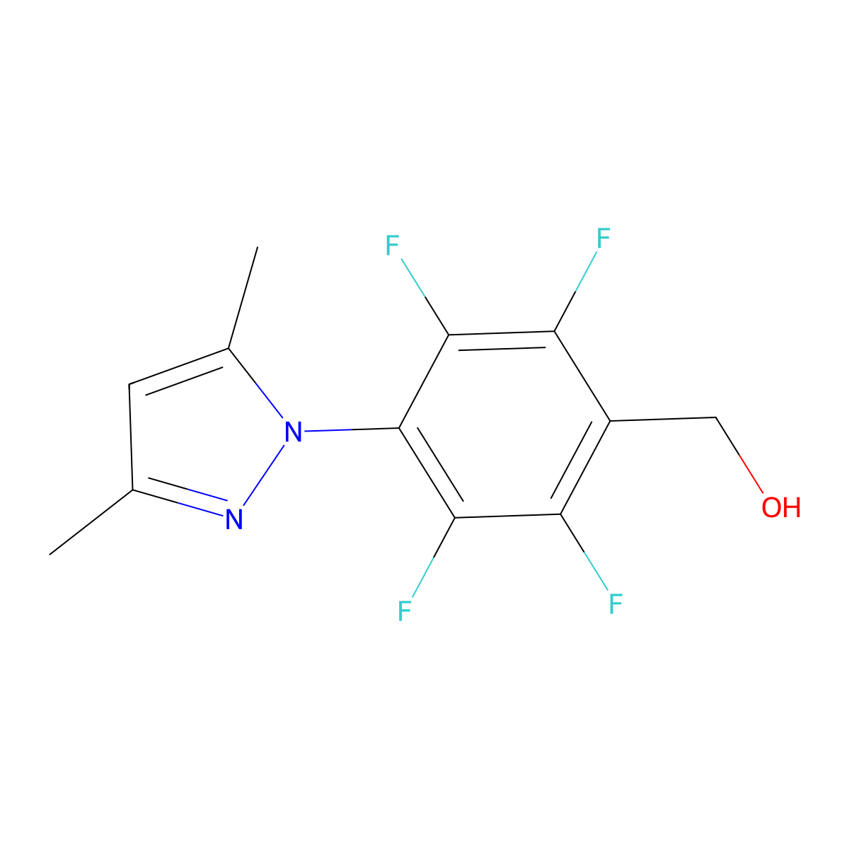[4-(3,5-Dimethylpyrazol-1-yl)-2,3,5,6-tetrafluorophenyl]methanol molecular structure, CAS 310440-93-8