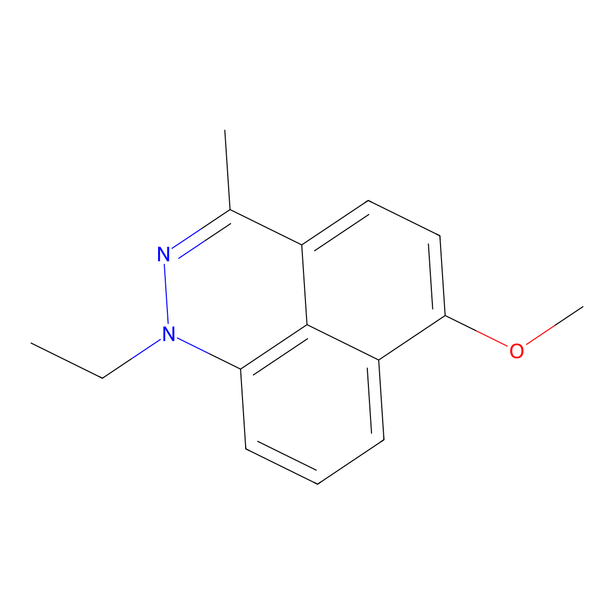 1-Ethyl-6-methoxy-3-methyl-1H-benzo[de]cinnoline molecular structure, CAS 310447-14-4