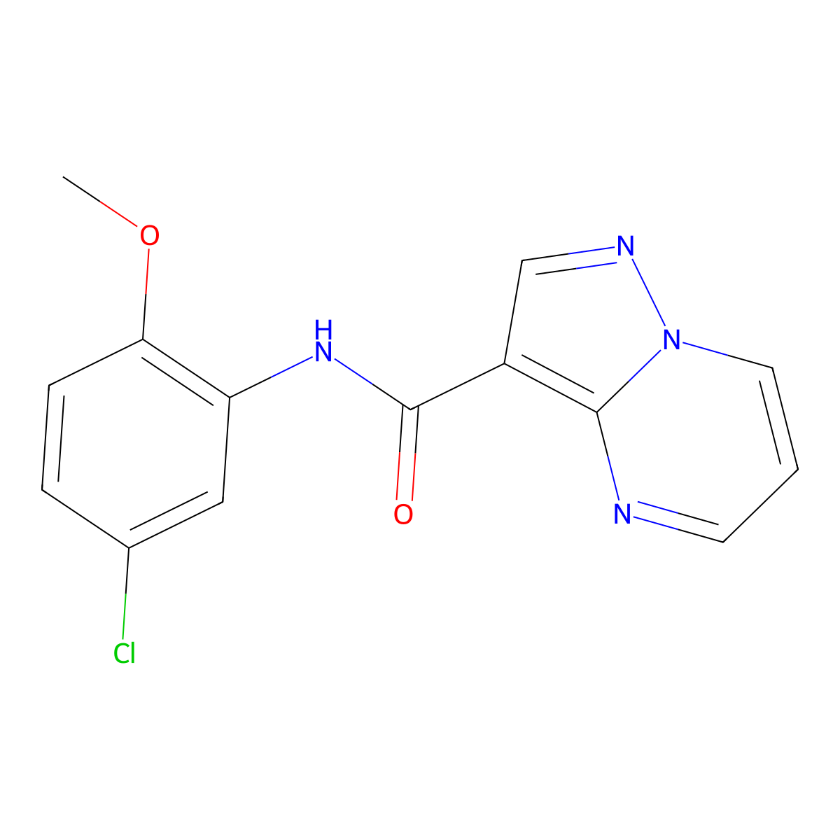 N-(5-chloro-2-methoxyphenyl)pyrazolo[1,5-a]pyrimidine-3-carboxamide molecular structure, CAS 310448-34-1